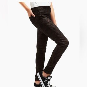 Tractr Girls skinny pants faux suede finish and feature metallic accents Size 8